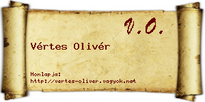 Vértes Olivér névjegykártya